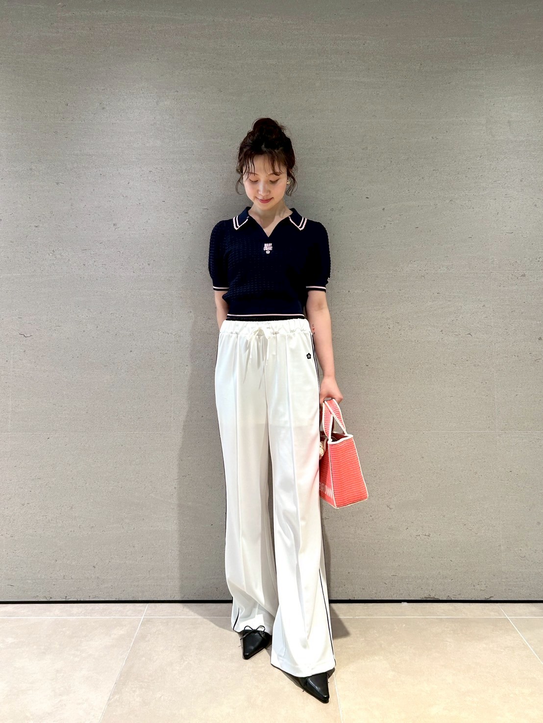 LILY BROWN×MARY QUANT】シアーポロニットトップス｜リリー