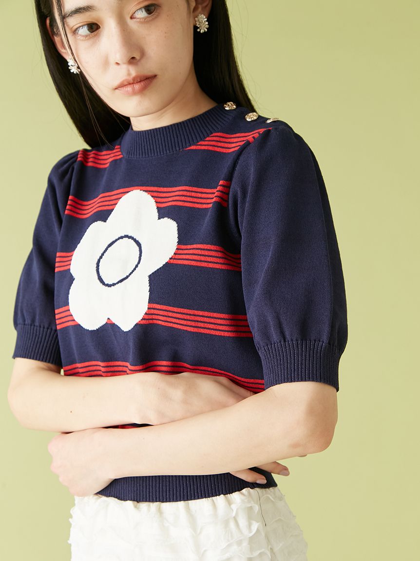 WEB限定カラー】【LILY BROWN×MARY QUANT】ジャガードニット