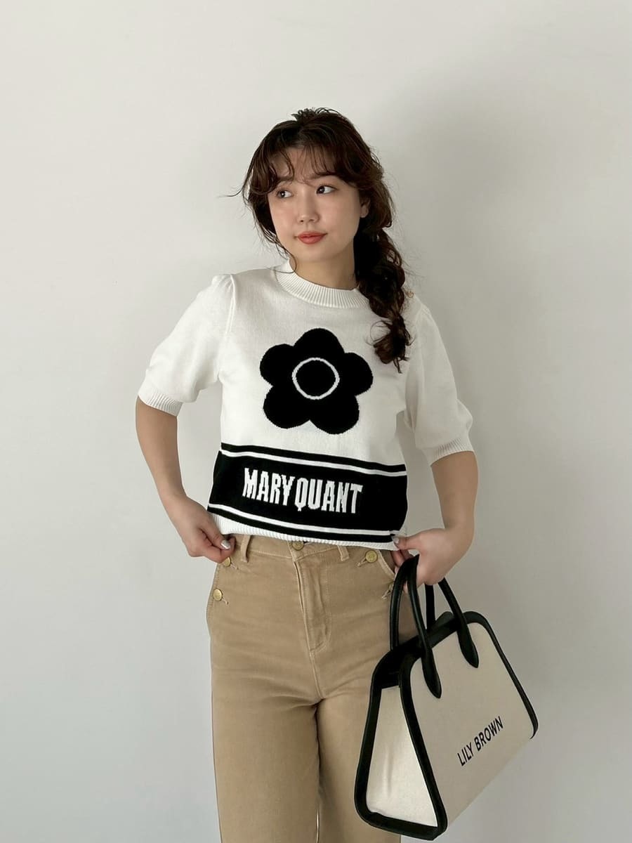 WEB限定カラー】【LILY BROWN×MARY QUANT】ジャガードニット