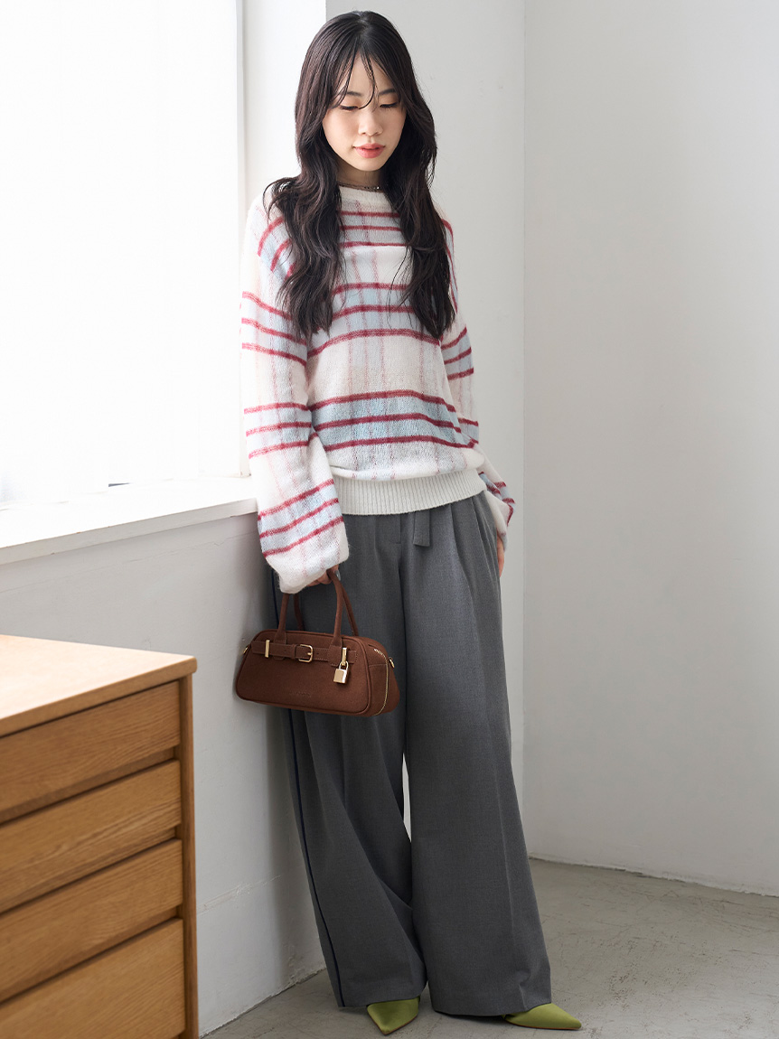 2wayシアーモヘアニットトップス(ニット)｜トップス｜LILY BROWN