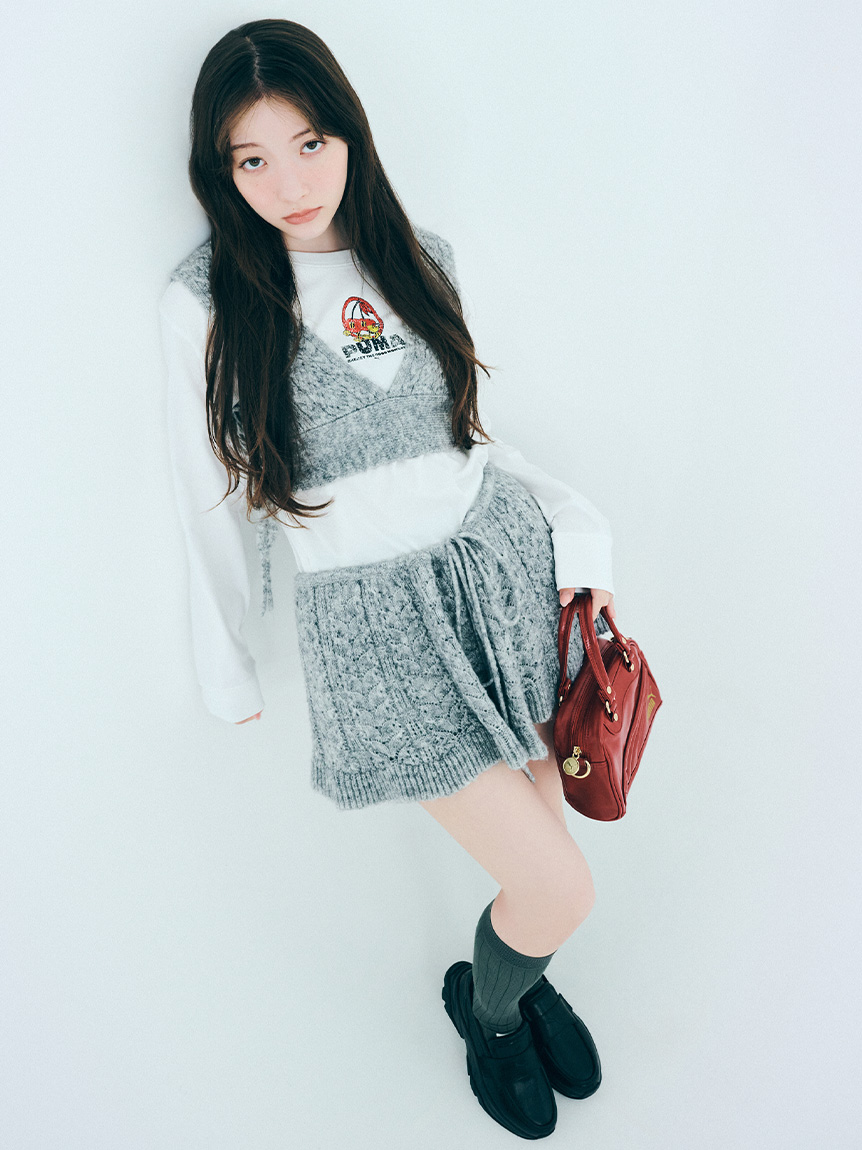 サイドリボンニットビスチェ(ビスチェ)｜トップス｜LILY BROWN（リリー