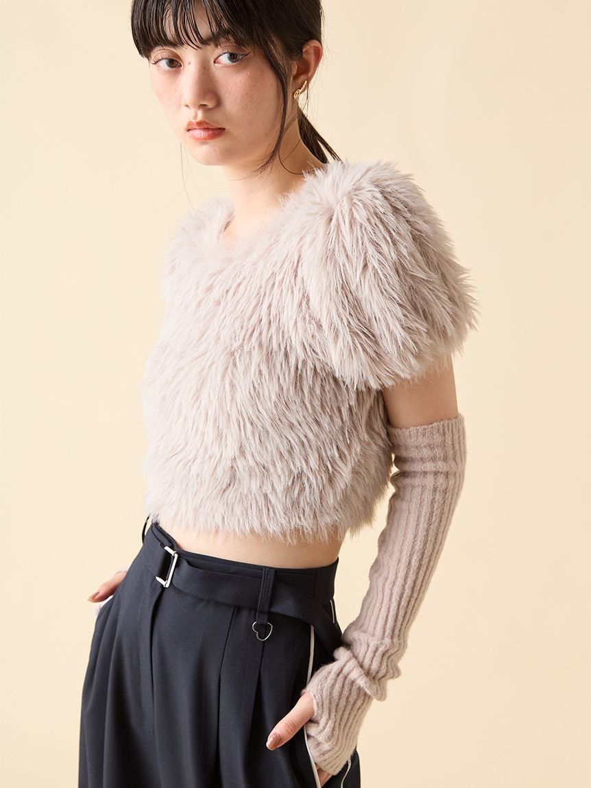 WEB限定カラー】アームウォーマー付きフェザーヤーンコンパクト