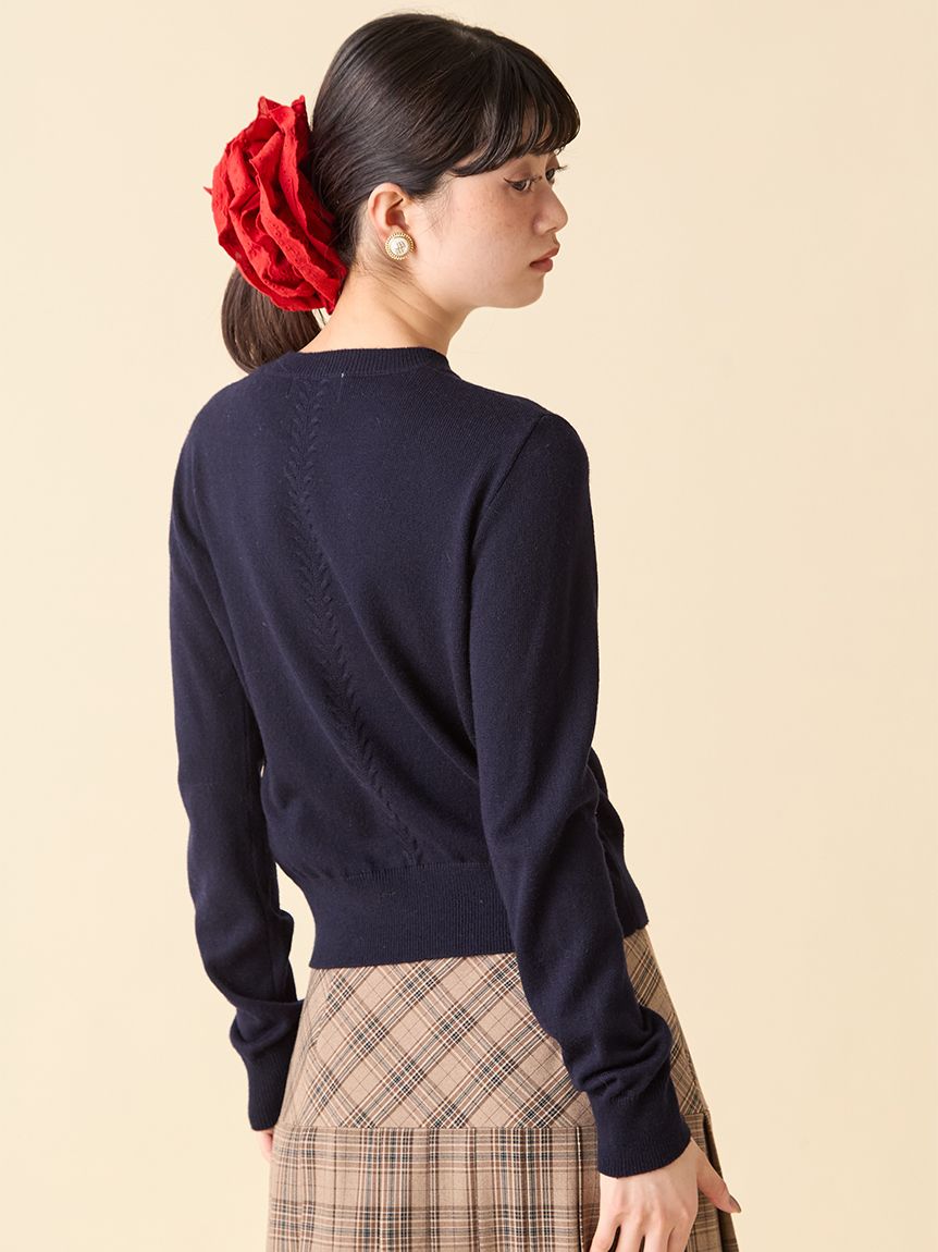 lily brown ロゴ付きラメトップス ラメジャガードロゴニットトップス(ニット)｜トップス｜LILY