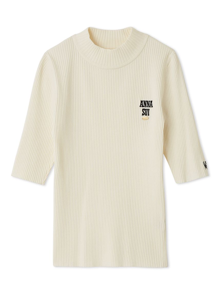 LILY BROWN ×ANNA SUI】ロゴ刺繍ハイネックリブニット(ニット