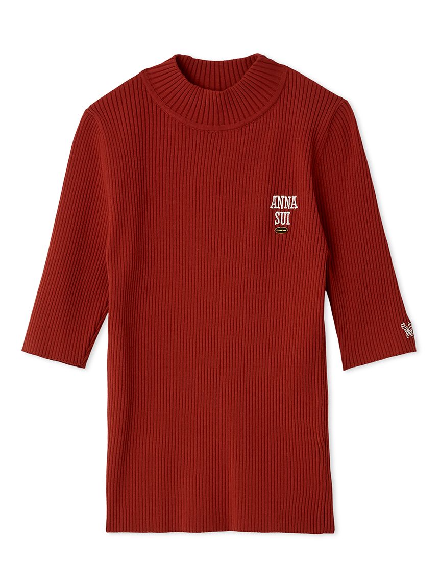 LILY BROWN ×ANNA SUI】ロゴ刺繍ハイネックリブニット(ニット