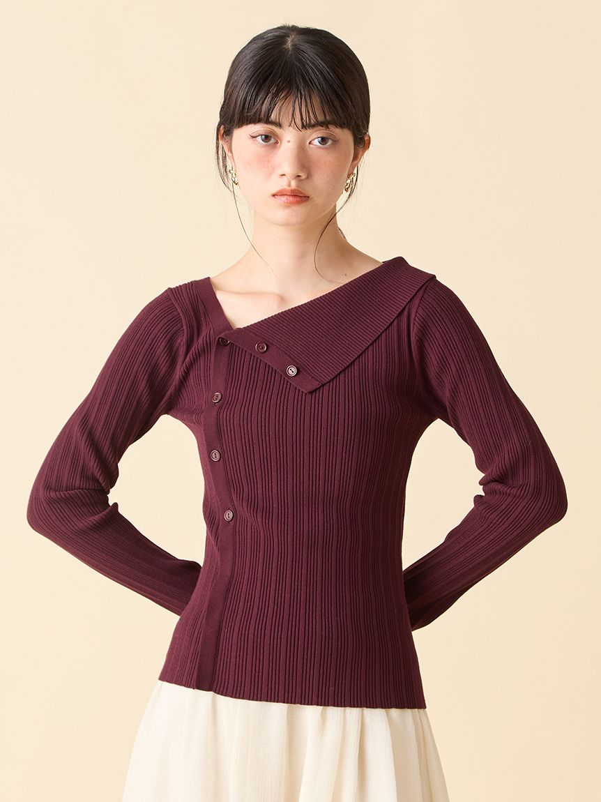 アシンメトリーニットトップス(ニット)｜トップス｜LILY BROWN（リリー