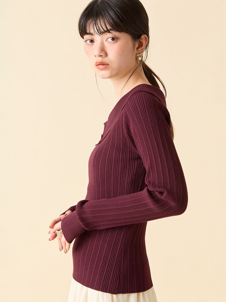 アシンメトリーニットトップス(ニット)｜トップス｜LILY BROWN