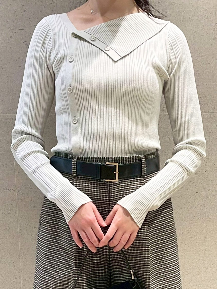 アシンメトリーニットトップス(ニット)｜トップス｜LILY BROWN