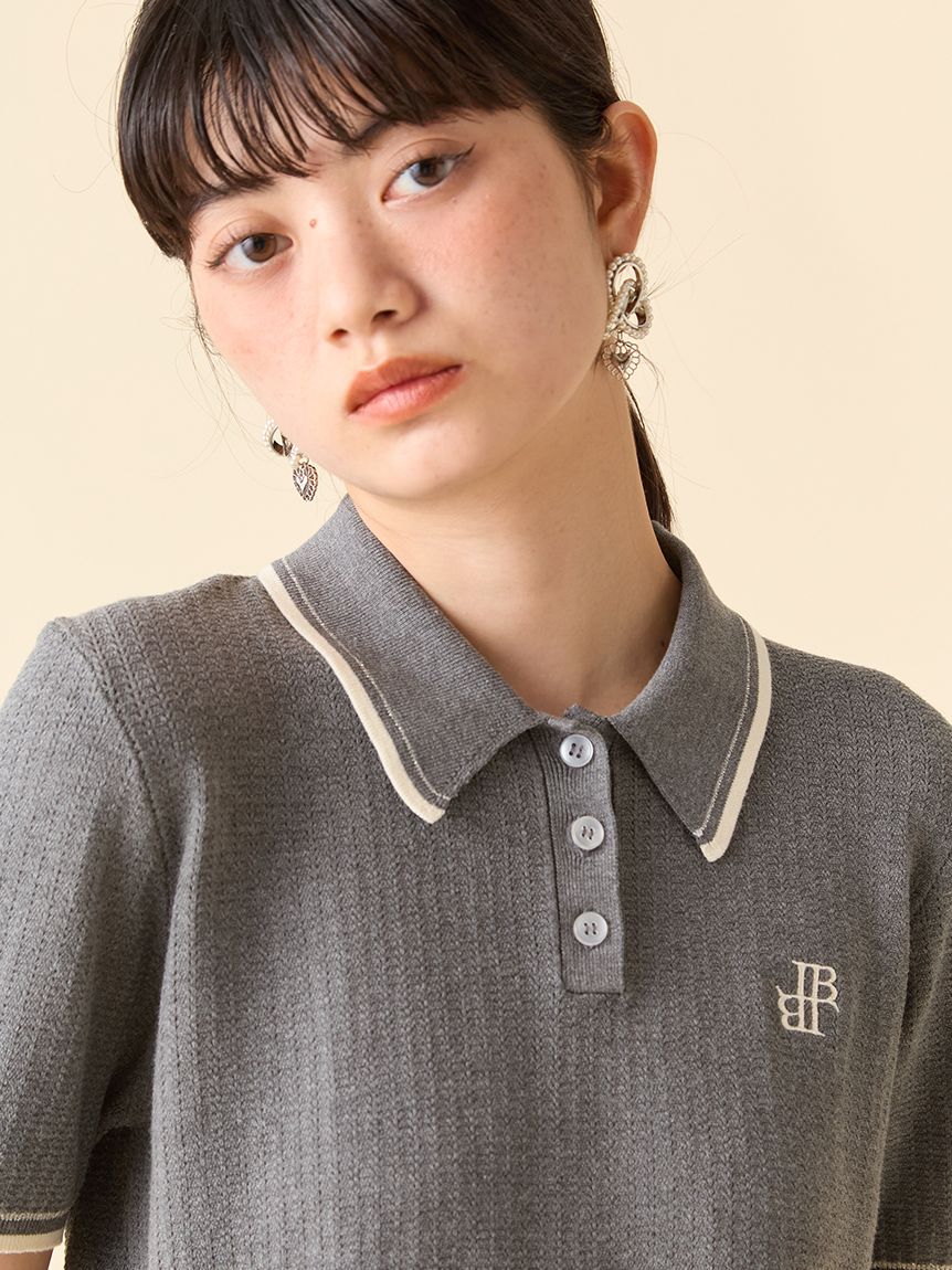 リリーブラウン　ポロシャツ ワンポイントニットポロシャツ（ポロシャツ）｜LILY BROWN