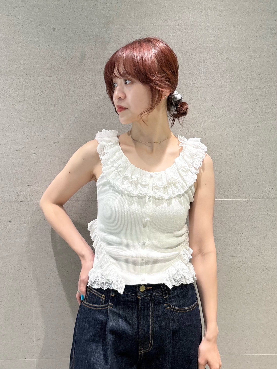 LILY BROWN◎2wayレースフリルニットトップス 2wayレースフリルニットトップス(ニット)｜トップス｜LILY BROWN