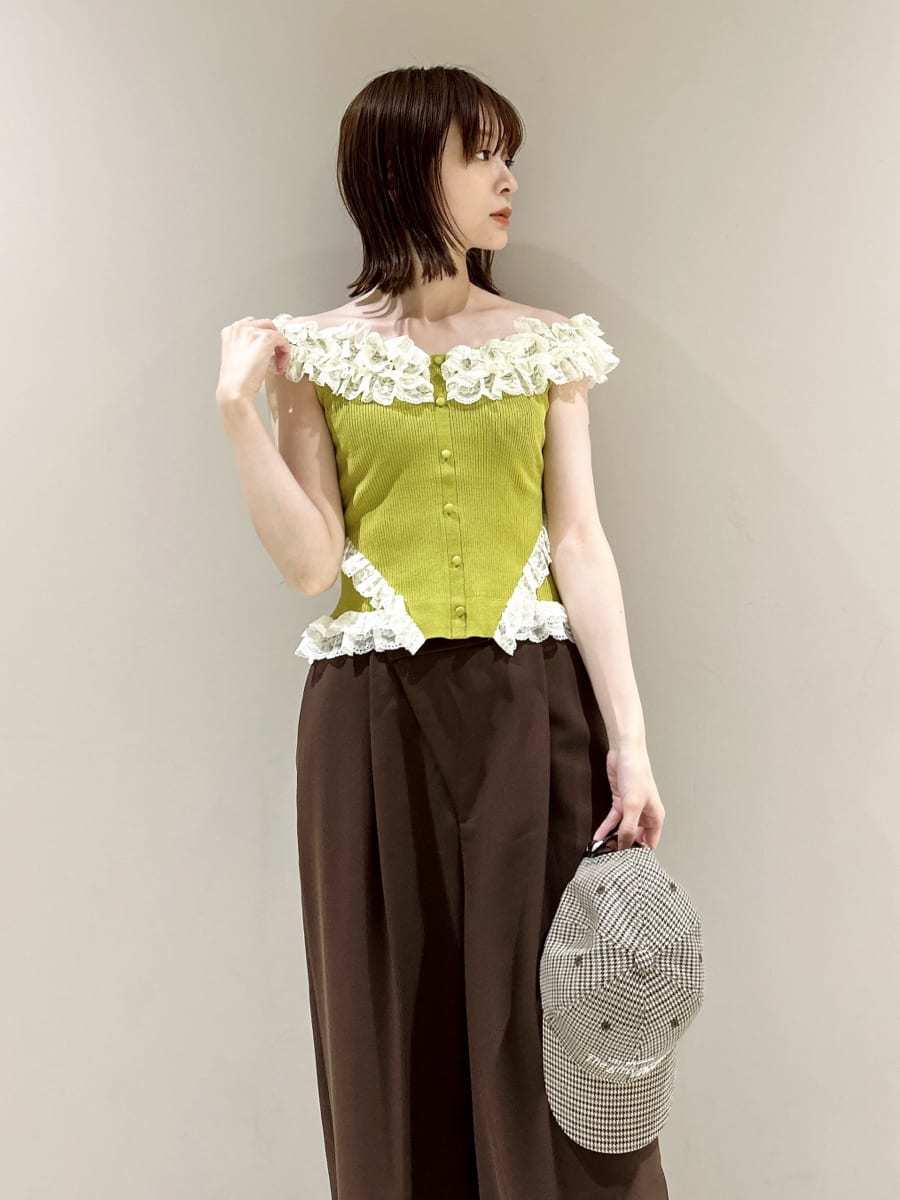 LILY BROWN◎2wayレースフリルニットトップス 2wayレースフリルニットトップス(ニット)｜トップス｜LILY BROWN