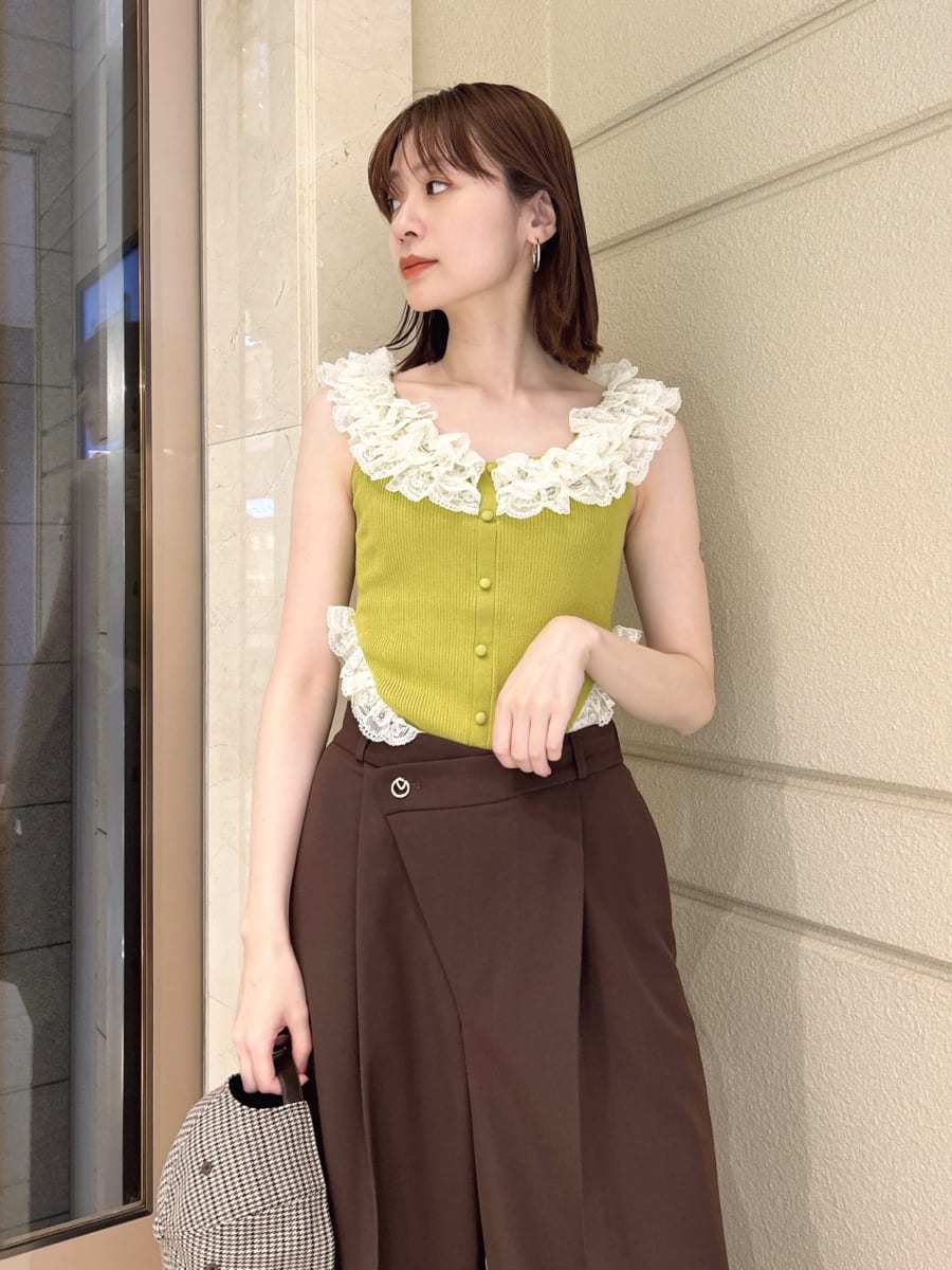 2wayレースフリルニットトップス(ニット)｜トップス｜LILY BROWN