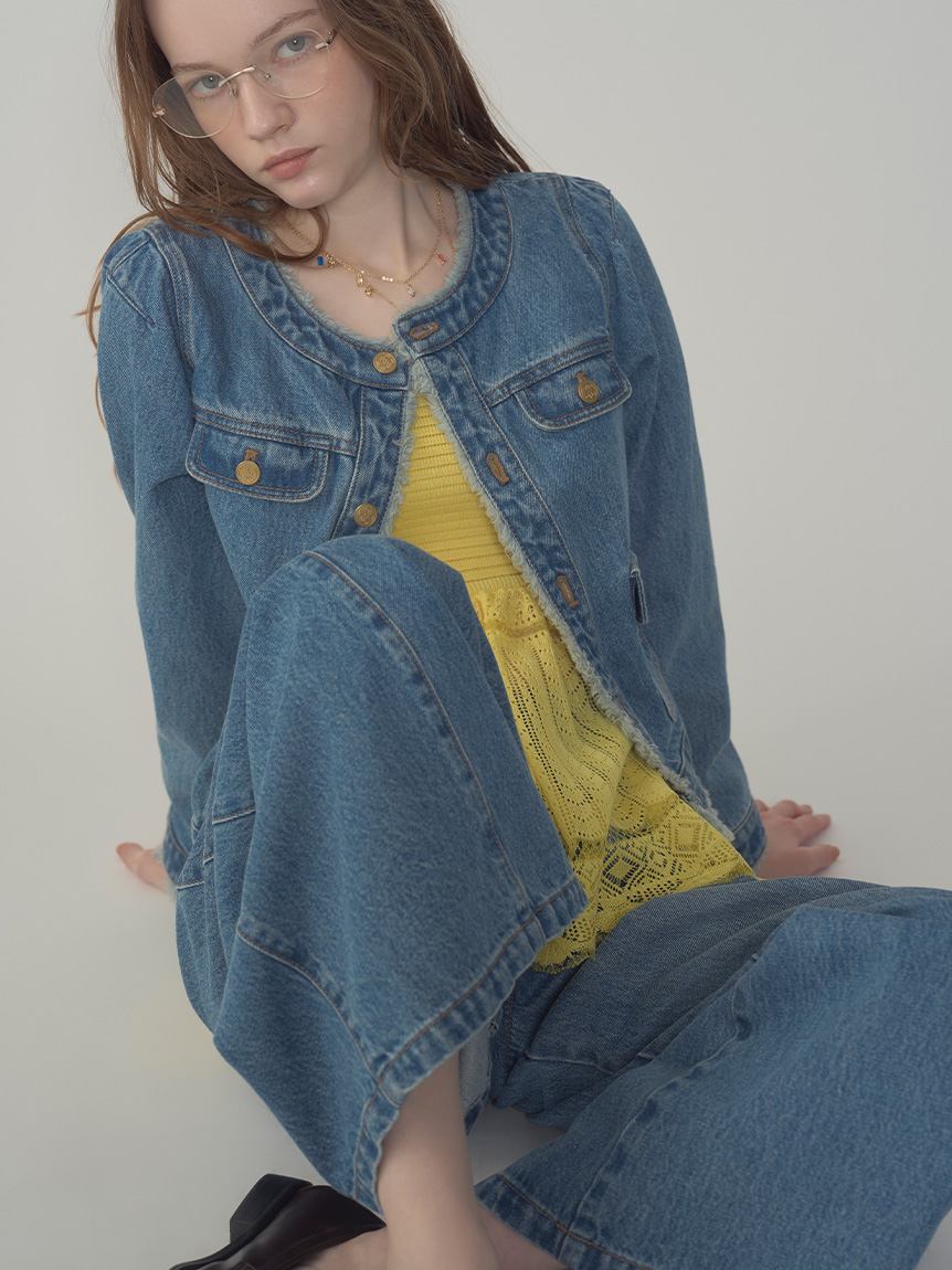 レーシーベアニットペプラムビスチェ(ビスチェ)｜トップス｜LILY BROWN