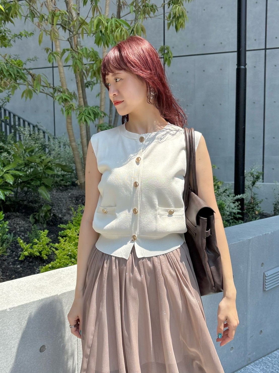 Lily Brown - Lily Brown　ニットベストレイヤードシャツ　ミント Lily Brown ニットベストレイヤードシャツ ミント （nao.iの