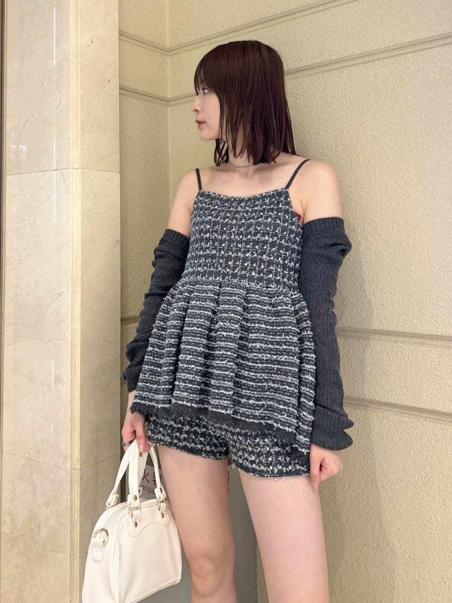 ボレロセットツイードペプラムニット(ニット)｜トップス｜LILY