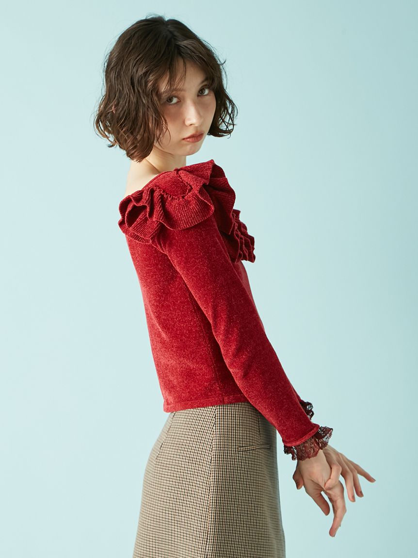 モールフリルニットトップス(ニット)｜トップス｜LILY BROWN（リリー