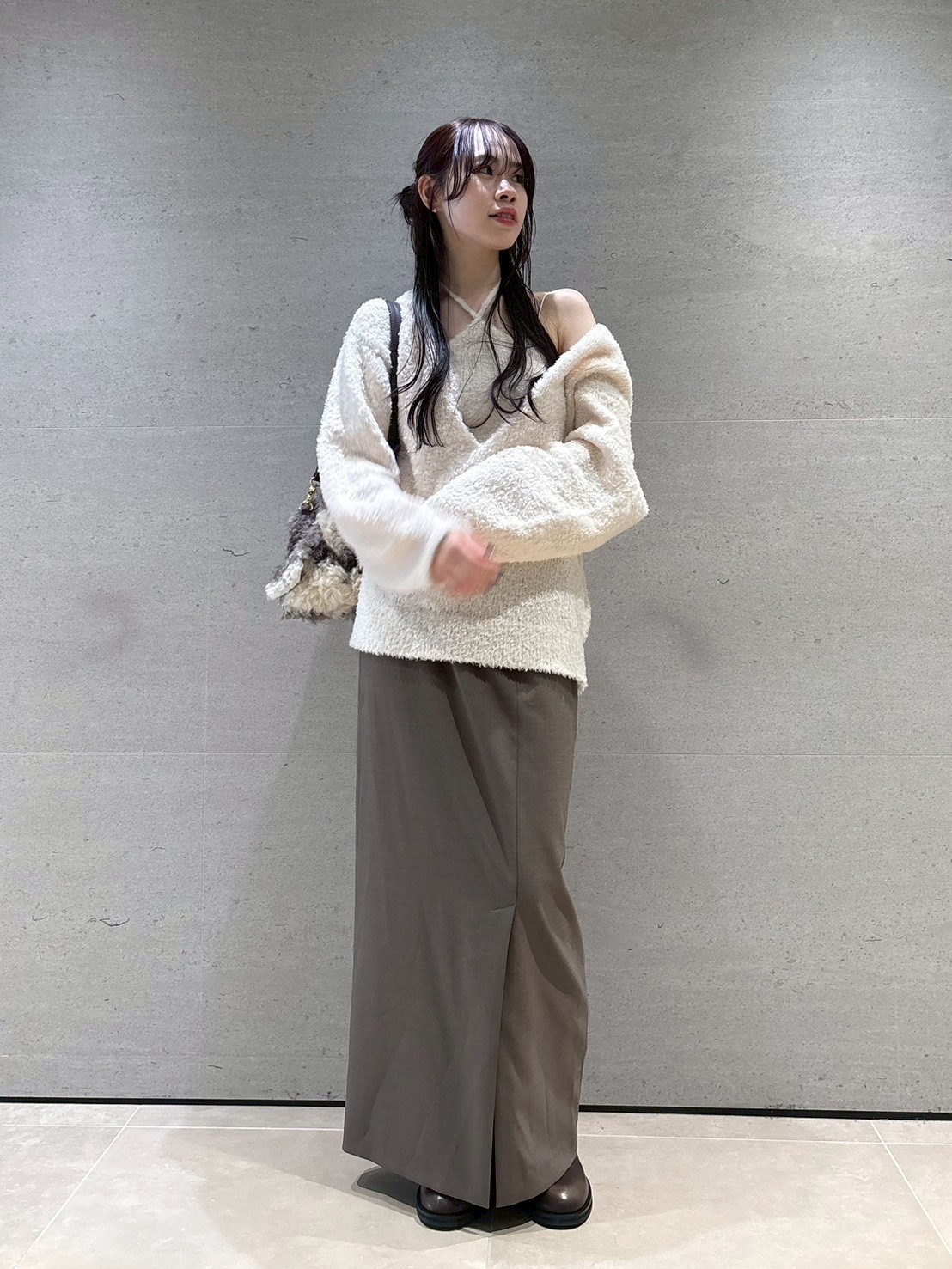 カーリーモヘアビスチェセットチュニック(ニット)｜トップス｜LILY