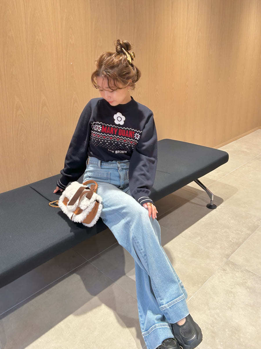 LILY BROWN×MARY QUANT】ジャガードロゴニットトップス(Hearts2Hearts