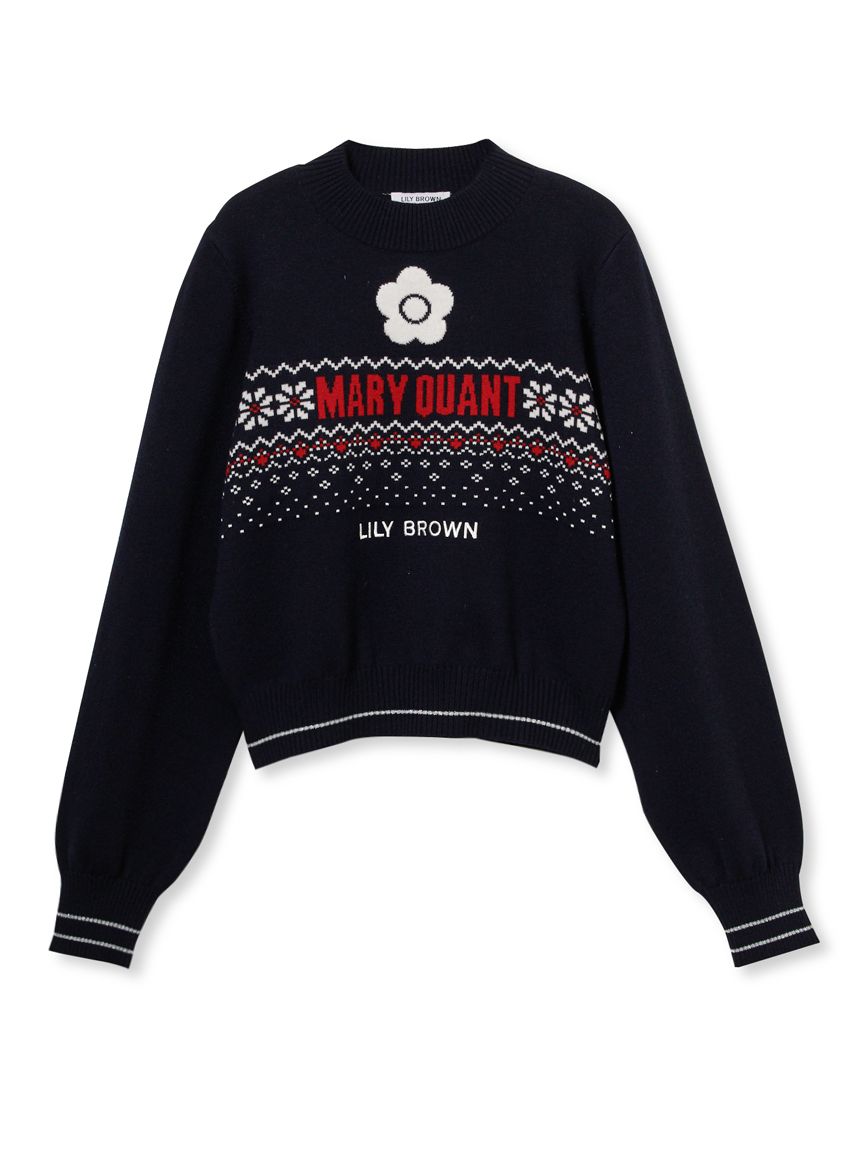 LILY BROWN×MARY QUANT】ジャガードロゴニットトップス(Hearts2Hearts