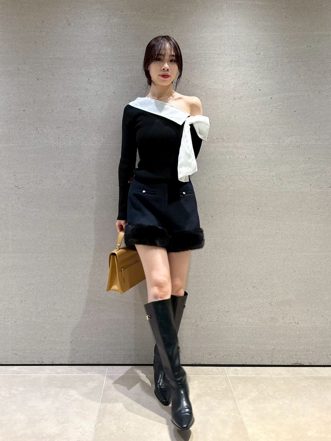 リボンディテールドッキングニット(ニット)｜トップス｜LILY BROWN