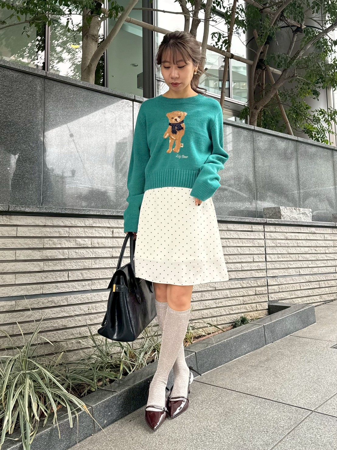 WEB・一部店舗限定カラー】Lily Bearフリンジマフラーニットトップス