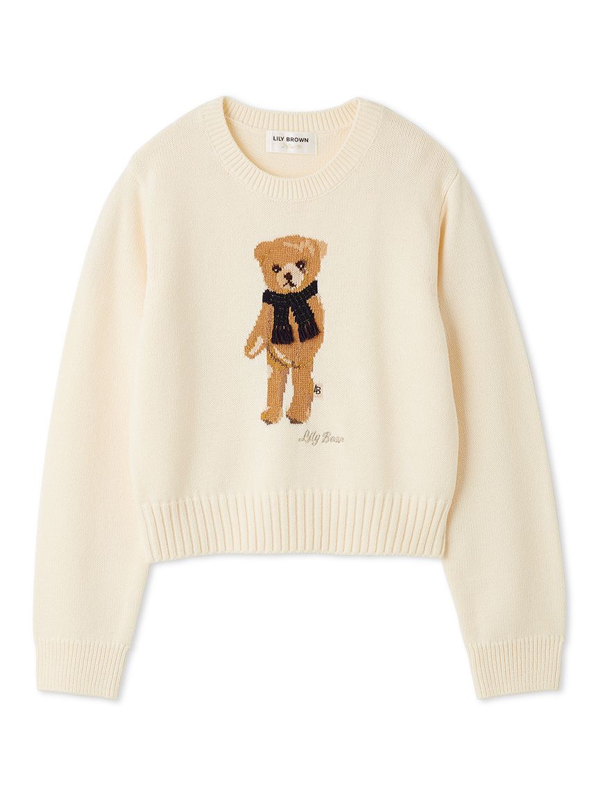 リリーブラウン Lily Bearフリンジマフラーニットトップス WEB・一部店舗限定カラー】Lily Bearフリンジマフラーニットトップス