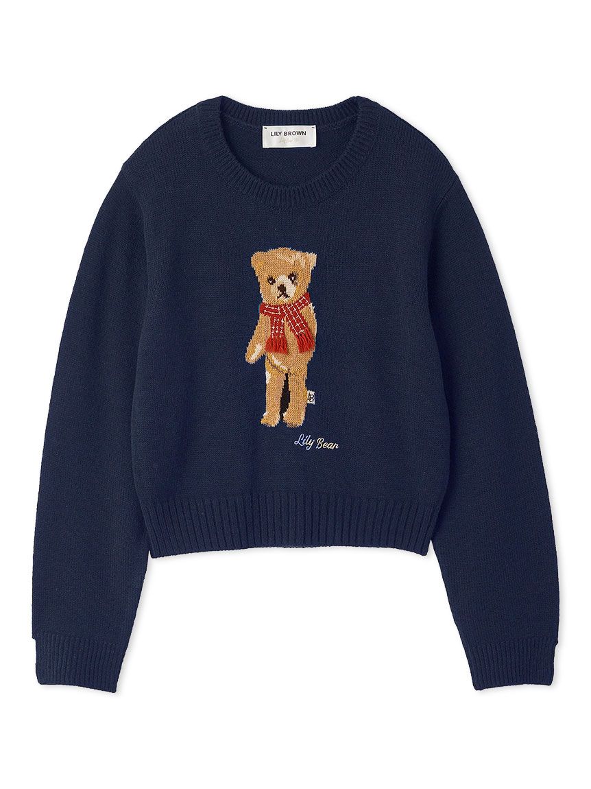 WEB・一部店舗限定カラー】Lily Bearフリンジマフラーニットトップス