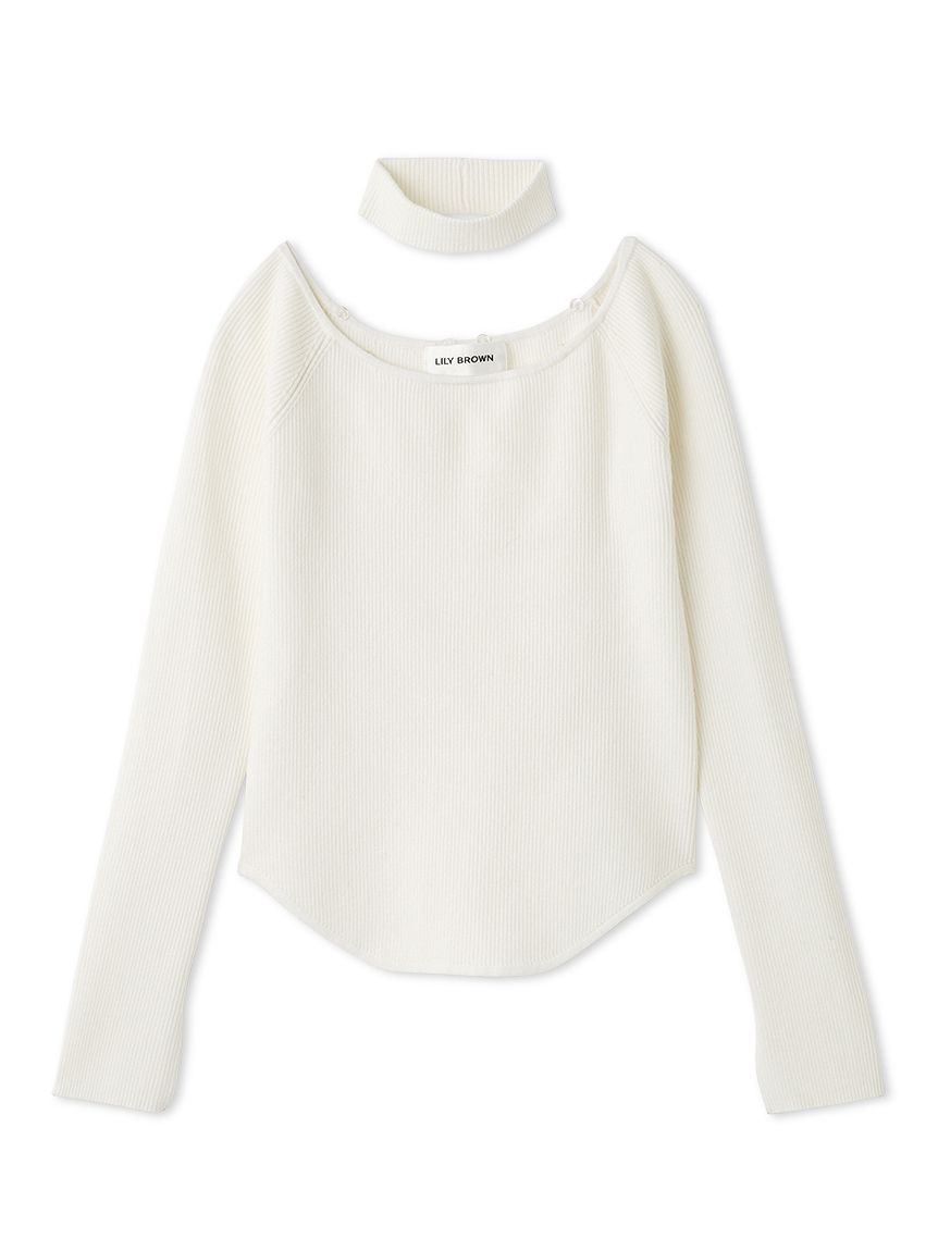 ファーオフショルニットトップス(ニット)｜トップス｜LILY BROWN