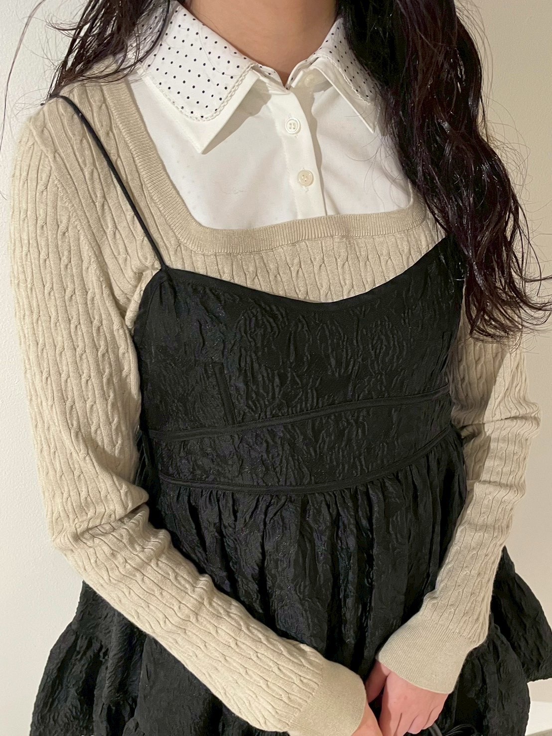 ダブルカラーレイヤードニット(ニット)｜トップス｜LILY BROWN（リリー