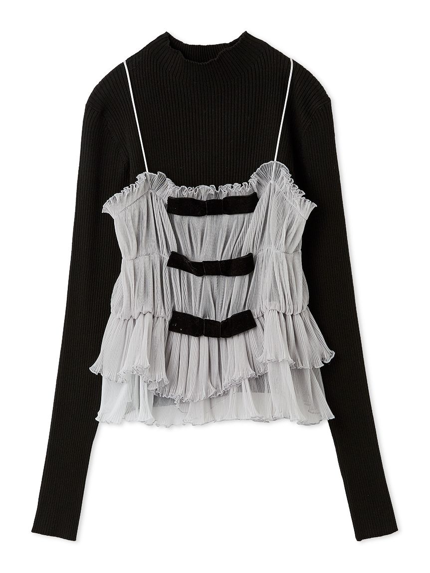 リボンビスチェセットニットトップス(ニット)|トップス|LILY BROWN リボンビスチェセットニットトップス(ニット)|トップス|LILY BROWN