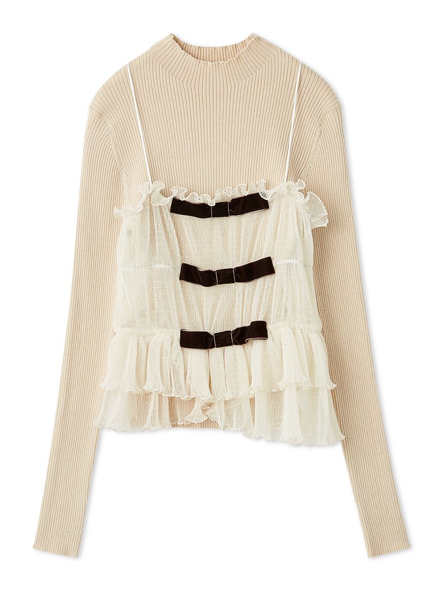 リボン リボンビスチェセットニットトップス(ニット)｜トップス｜LILY BROWN