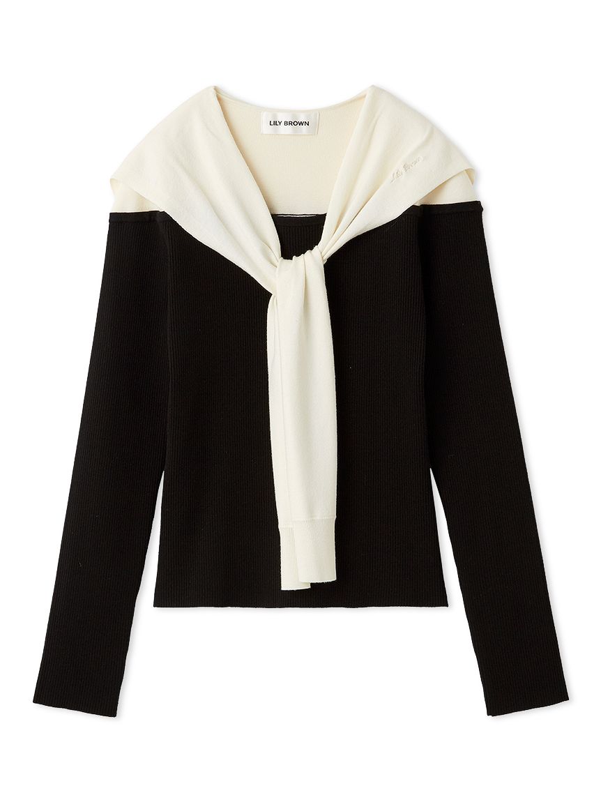 セーラーカーデレイヤードニット(ニット)｜トップス｜LILY BROWN