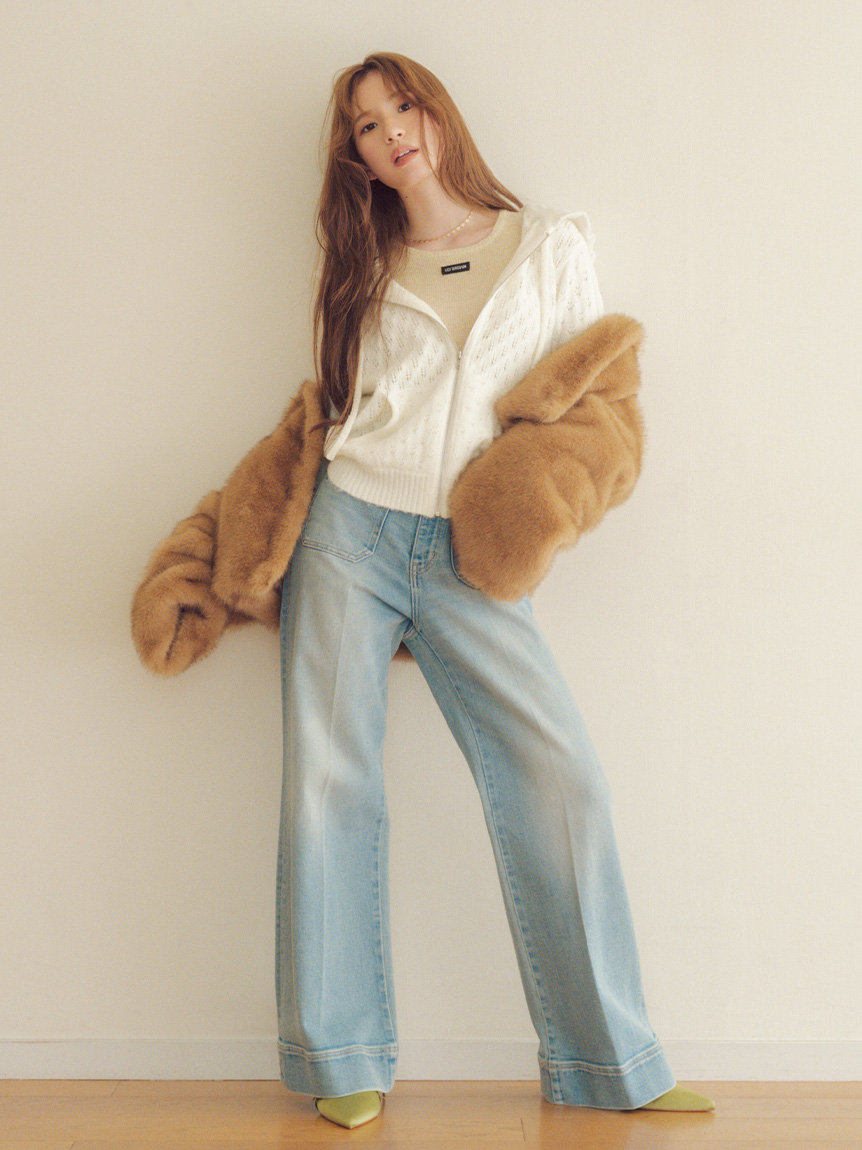 ラメリブシアーニットトップス(Hearts2Hearts着用)(ニット)｜トップス