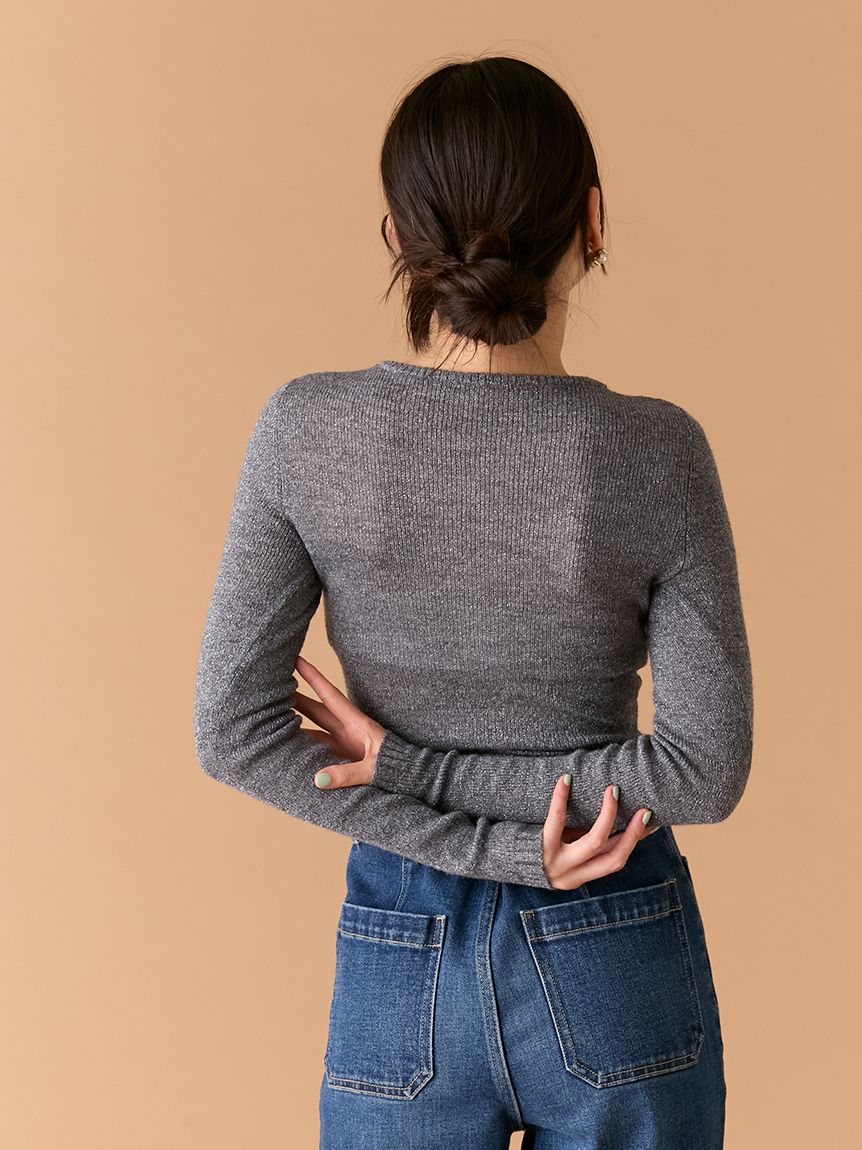 ラメリブシアーニットトップス(ニット)｜トップス｜LILY BROWN（リリー