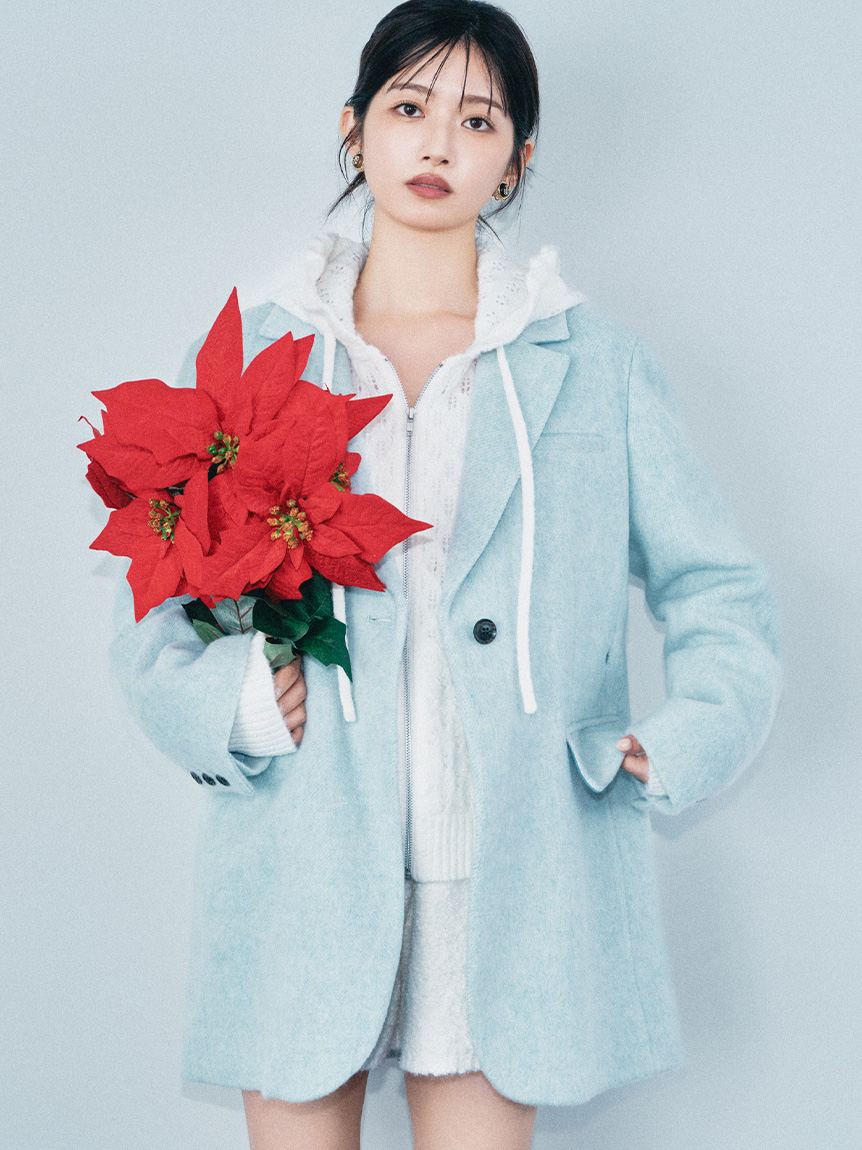 透かし編ニットパーカー(ニット)｜トップス｜LILY BROWN（リリー