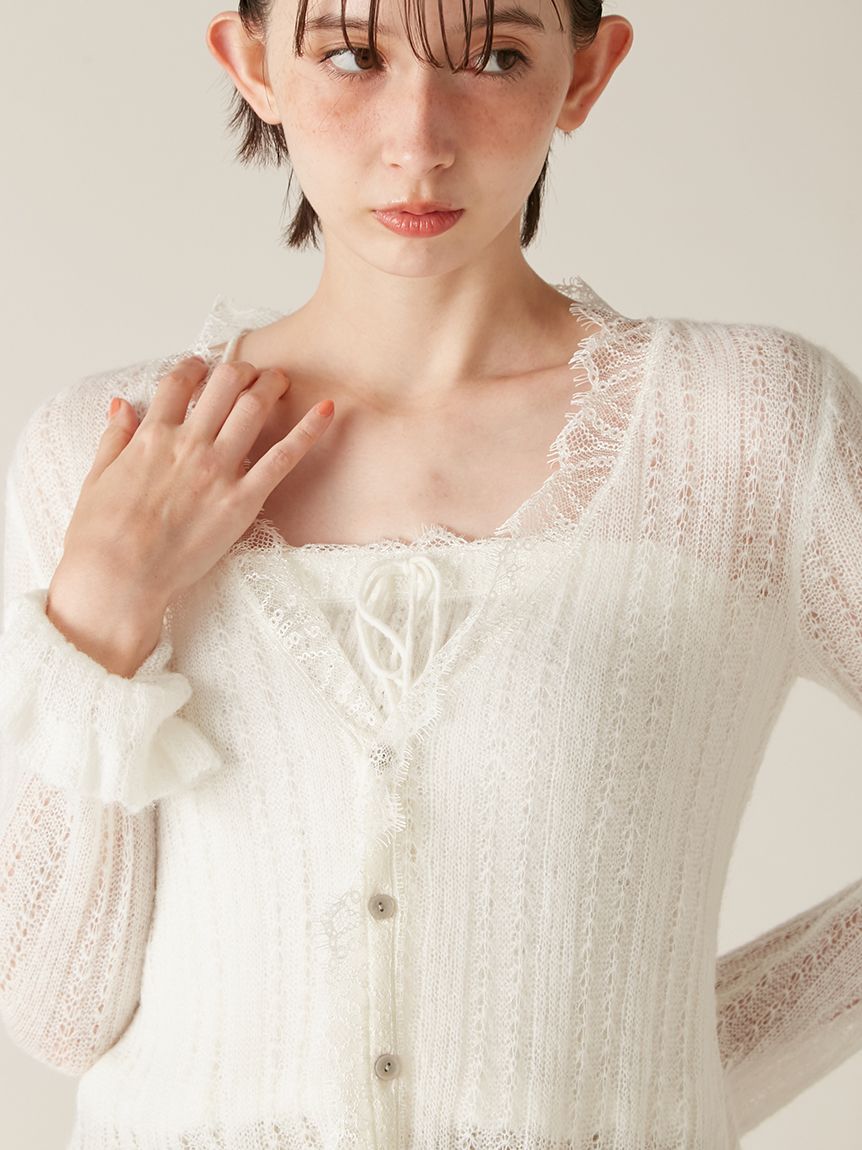 レーストリムニットアンサンブル(ニット)｜トップス｜LILY BROWN