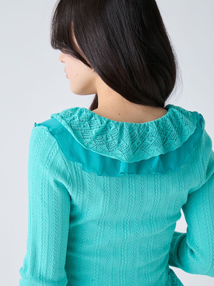 ボリュームフリルニットトップス(ニット)｜トップス｜LILY BROWN