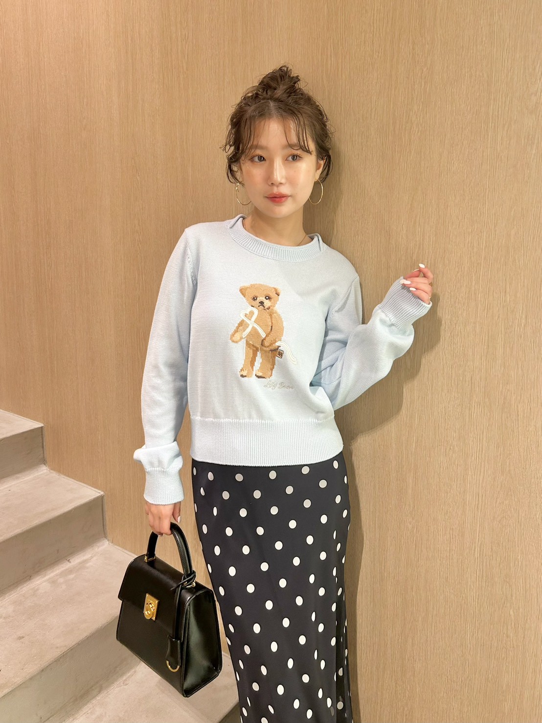 Lily Bearハートサテンニット(ニット)｜トップス｜LILY BROWN（リリー