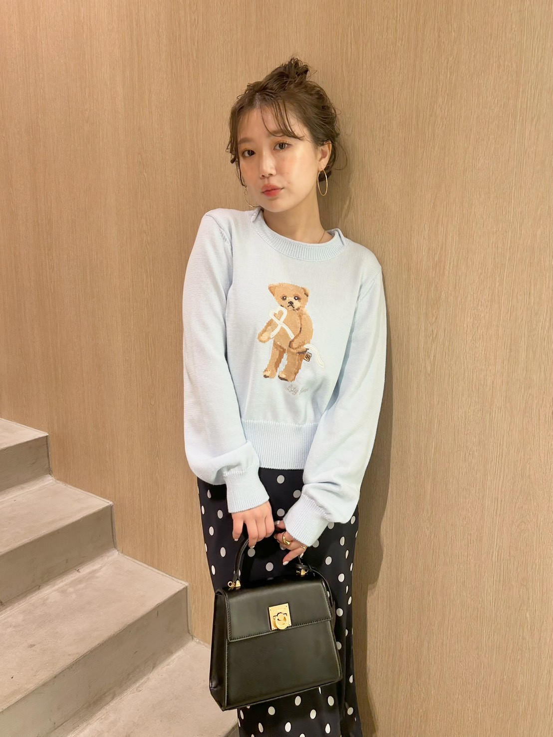 Lily Bearハートサテンニット(ニット)｜トップス｜LILY BROWN（リリー