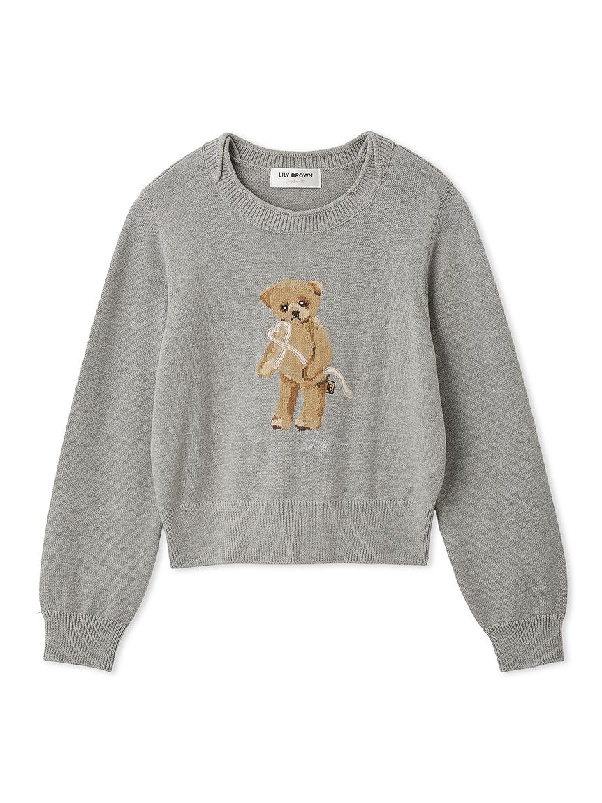 Lily Bearハートサテンニット(ニット)｜トップス｜LILY BROWN（リリー