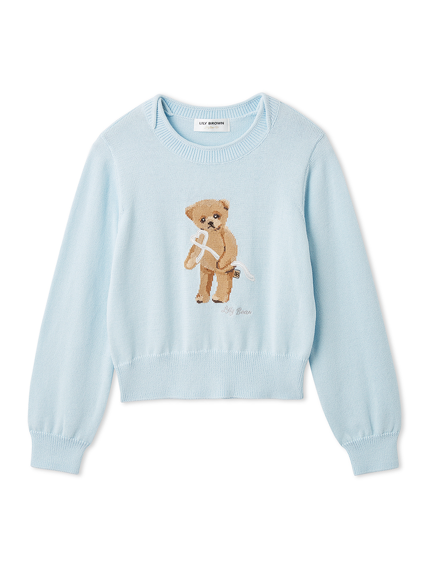 Lily Bearハートサテンニット(ニット)｜トップス｜LILY BROWN（リリー