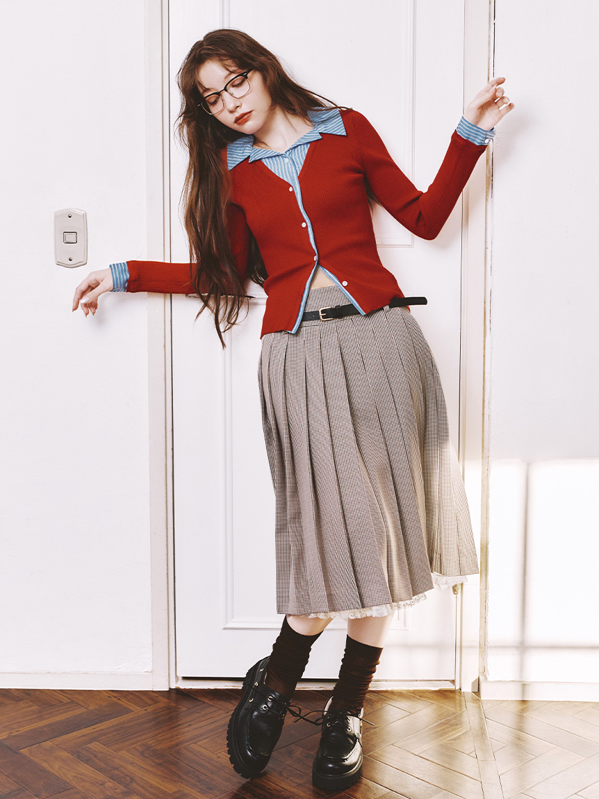 シャツドッキングニットトップス(ニット)｜トップス｜LILY BROWN