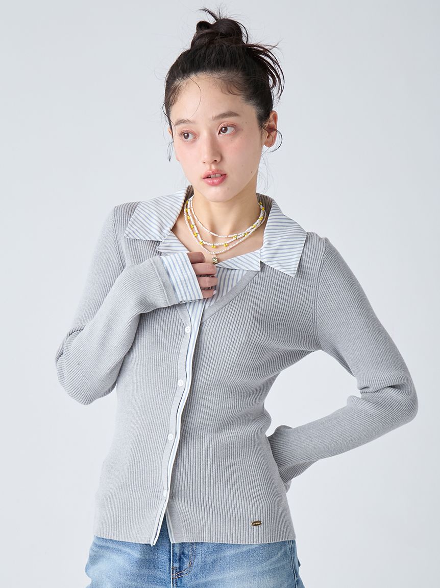 シャツドッキングニットトップス(ニット)｜トップス｜LILY BROWN