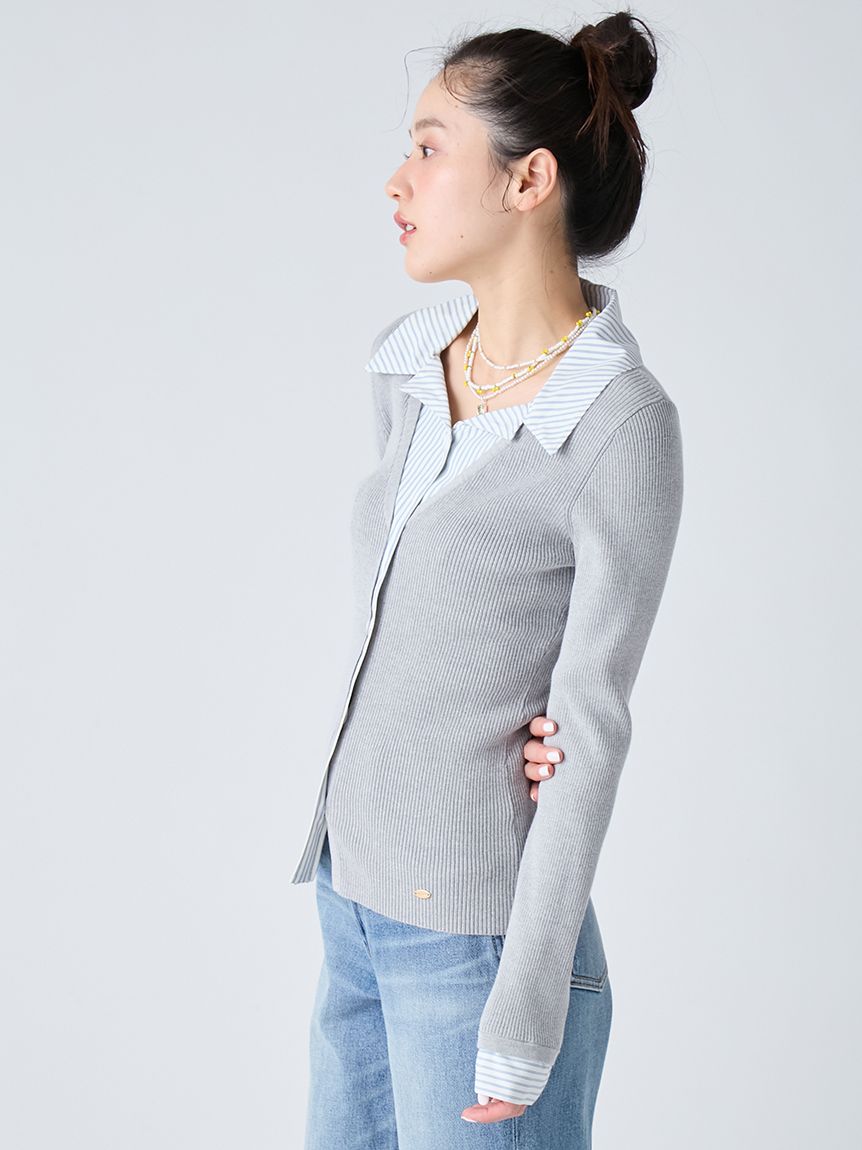 シャツドッキングニットトップス(ニット)｜トップス｜LILY BROWN