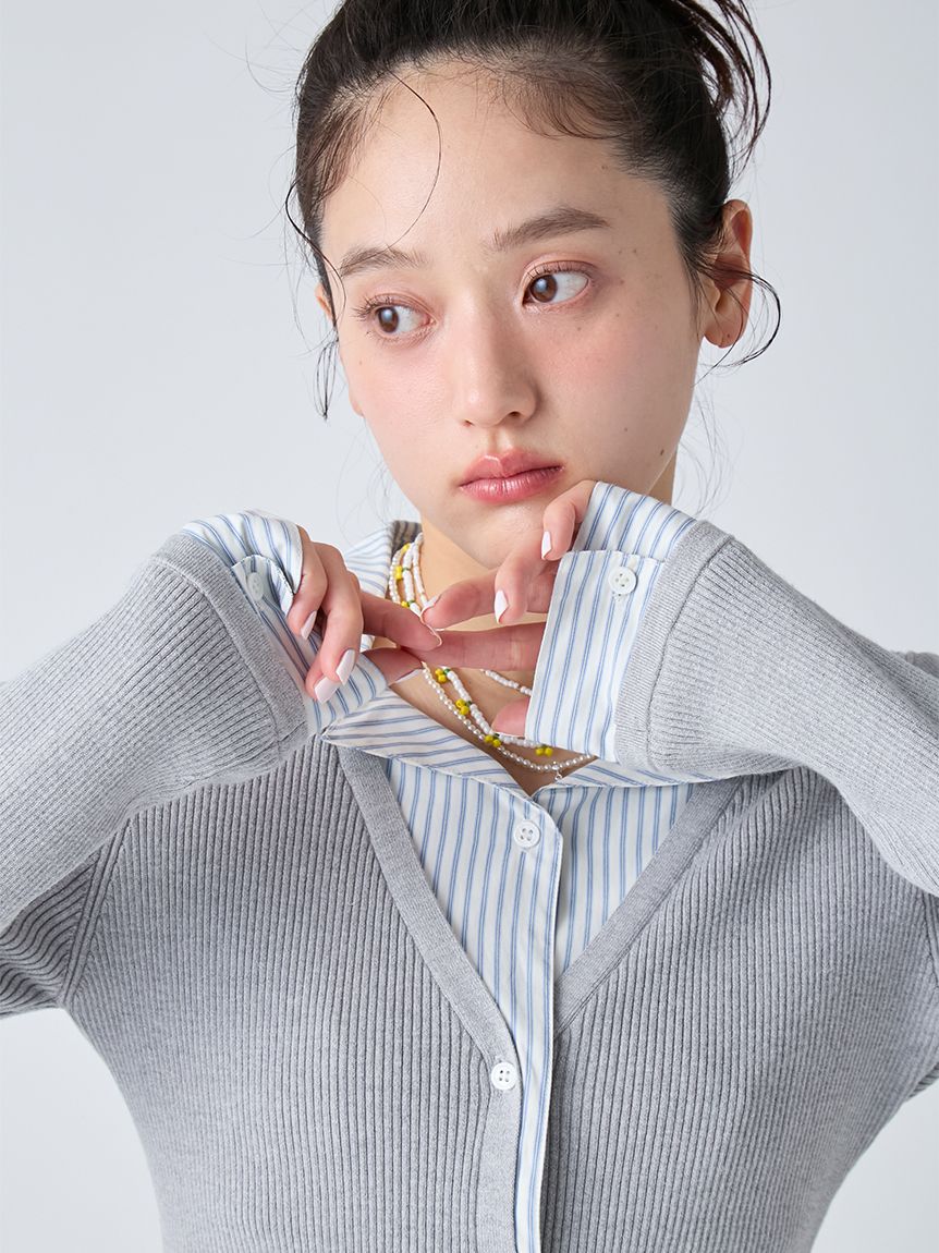 シャツドッキングニットトップス(ニット)｜トップス｜LILY BROWN