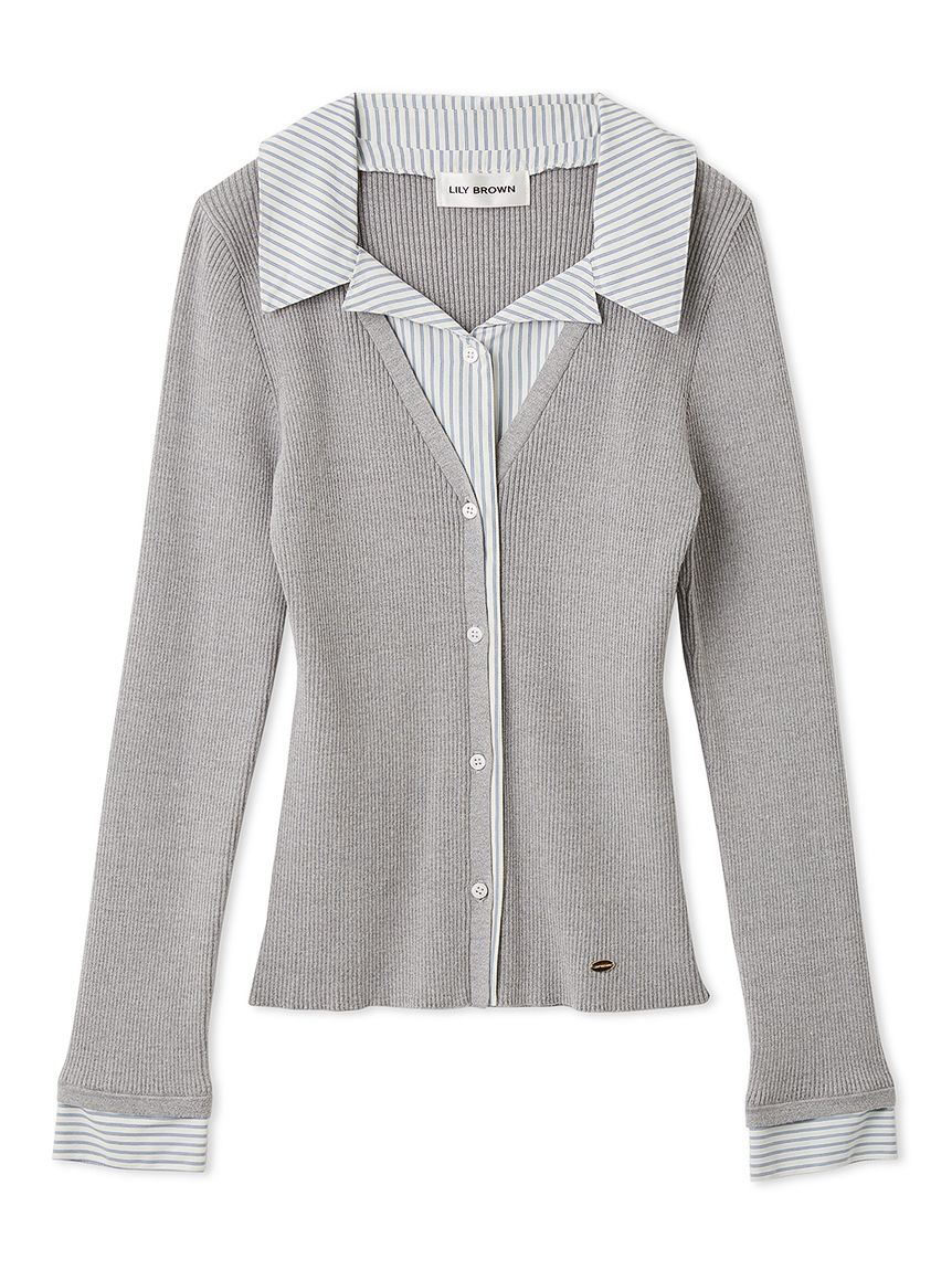 シャツドッキングニットトップス(ニット)｜トップス｜LILY BROWN