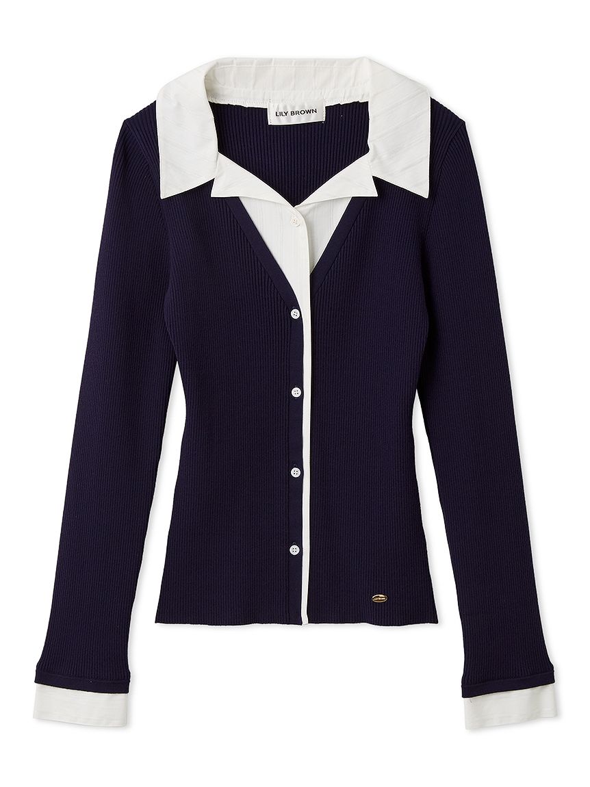 シャツドッキングニットトップス(ニット)｜トップス｜LILY BROWN