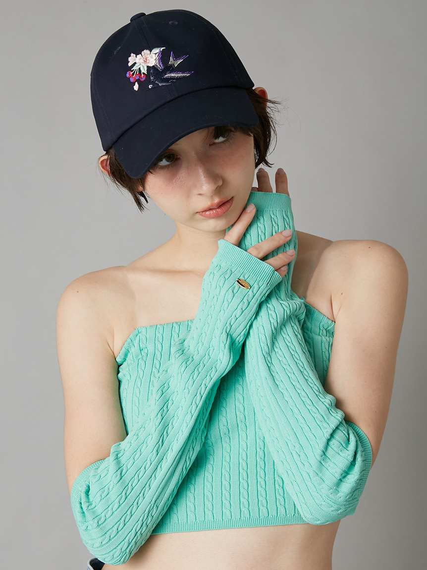 LILY BROWN×KEITA MARUYAMA】アームウォーマ付きニットベアトップ