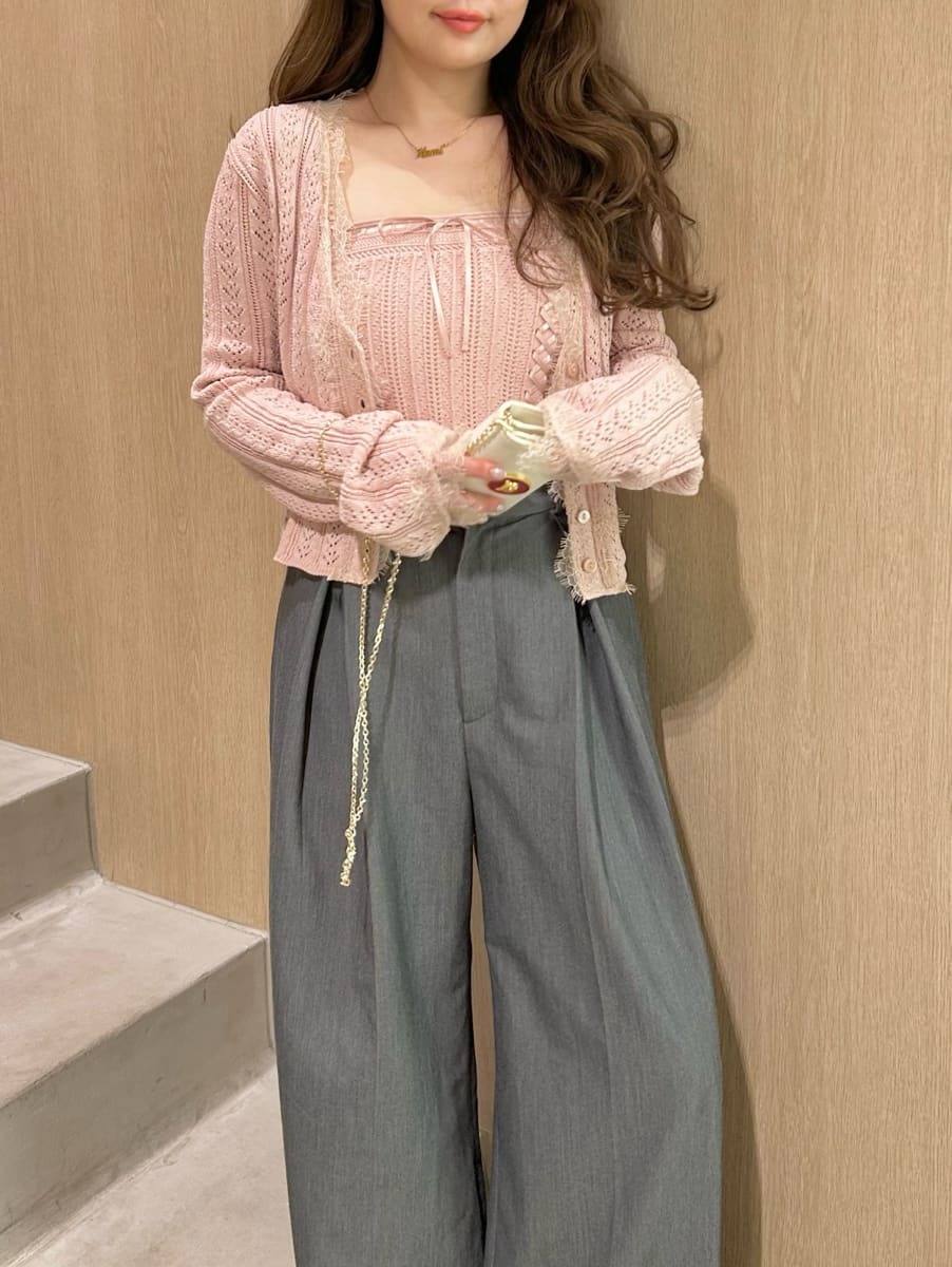 リリーブラウン　LILY BROWN レースアップアンサンブル LILY BROWN｜レースアップアンサンブル | Rakuten Fashion(楽天