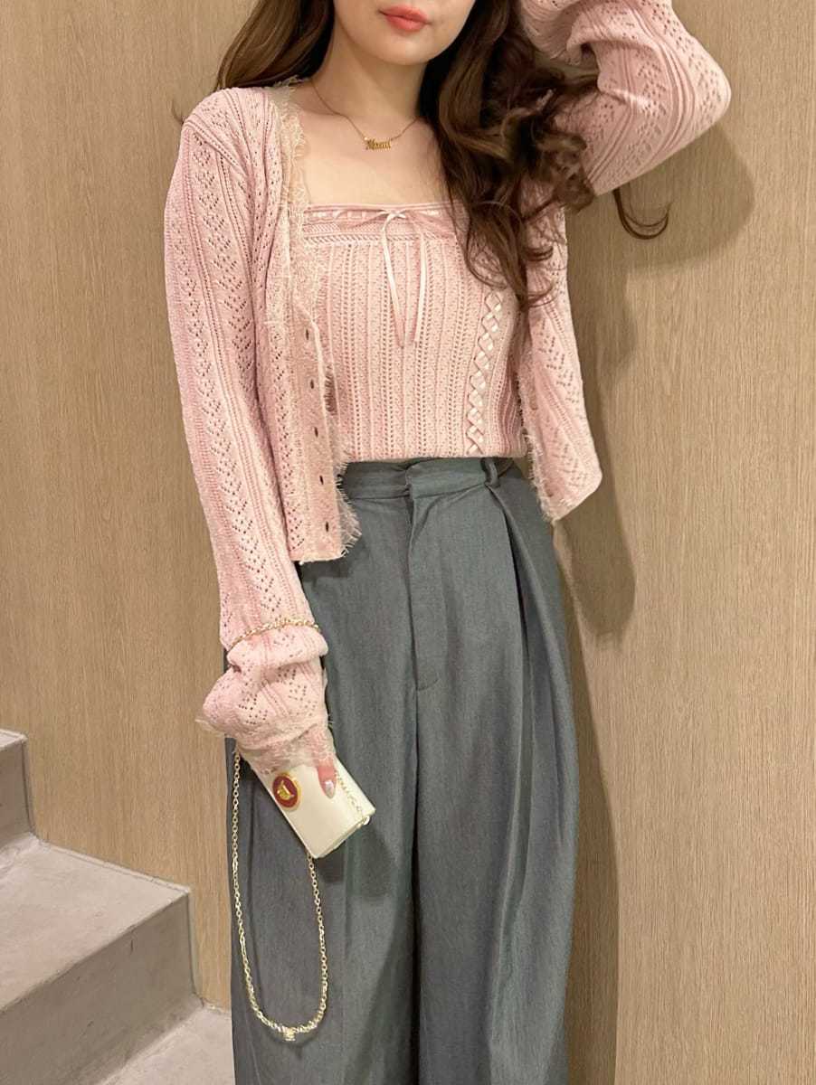 リリーブラウン　LILY BROWN レースアップアンサンブル LILY BROWN｜レースアップアンサンブル | Rakuten Fashion(楽天